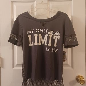Snoopy "My only limit is me." ladies T. Brand new, never worn with tag.